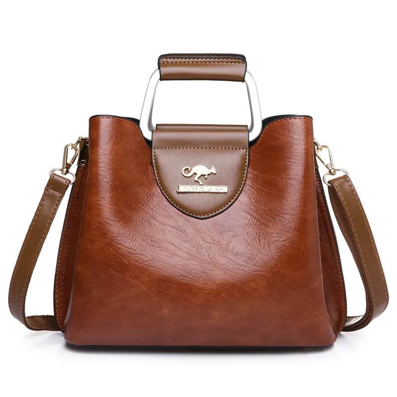 PU Soft Leather Texture Handbag New Cross-border Women's Bag Niche Design Fashionable Shoulder Bag Large Capacity Tote Purse - Tamnz