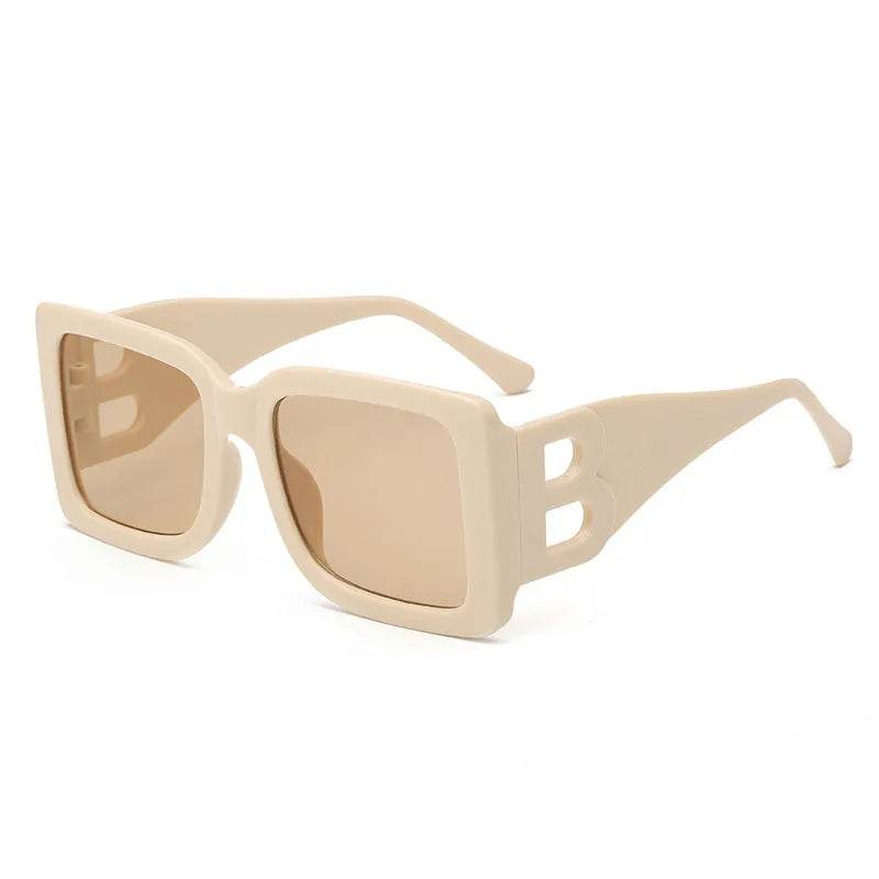 Oversized The Letter B Square Luxury Trend Sunglasses Women Men Retro Rectangle Sunglasses Gafas De Sol - Tamnz