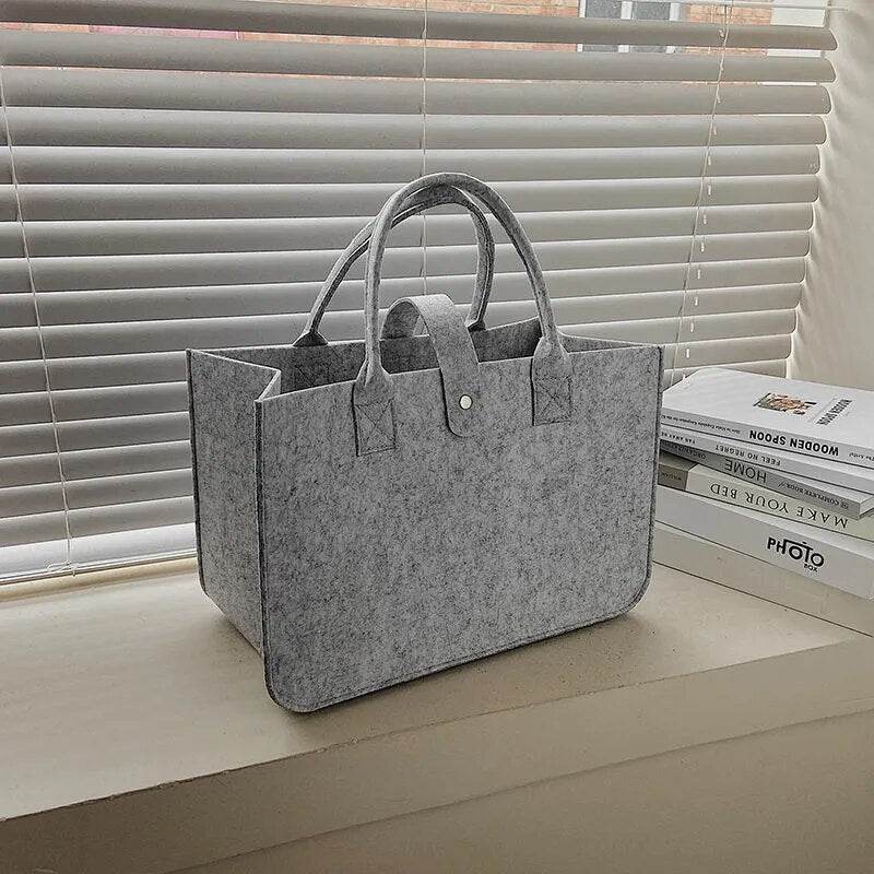 Shopping Handbag Women's Handbag Large Capacity Open Fashion Felt Shopping Designer Tote Woven Bag Shop Online China - Tamnz