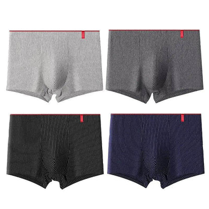 4 Pcs Boxer Men Sexy Stripe Panties Underwear Sexy Knickers for Men Underpants Shorts Fashion Under Wear Lingerie Boxers Briefs - Tamnz