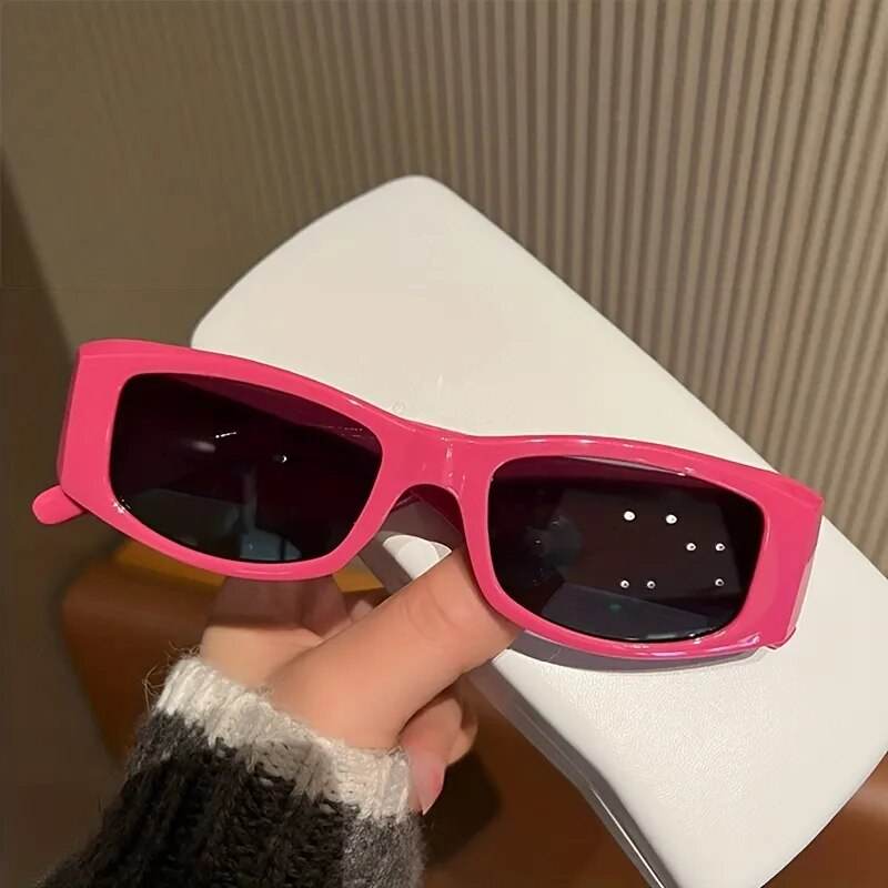 Vintage Square Fashion Luxury Brand Designer Trend Punk Hip Hop Shades - Tamnz