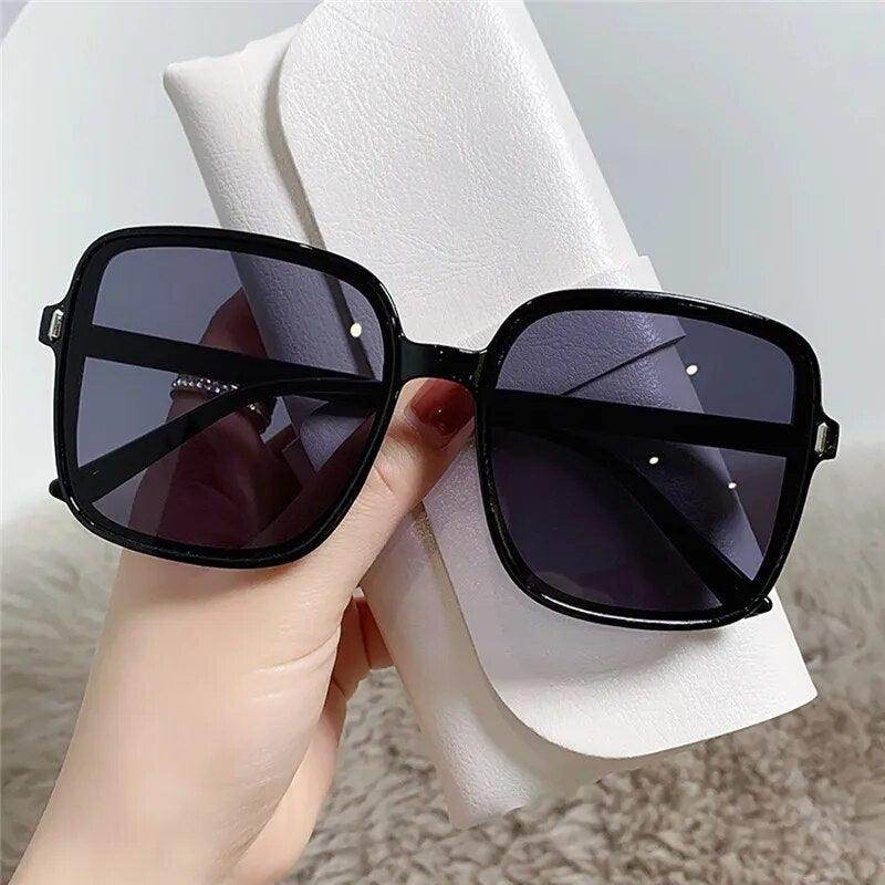 Sunglasses Woman Rimless Square Sunglasses Luxury Brand Design UV400 Female Shades - Tamnz