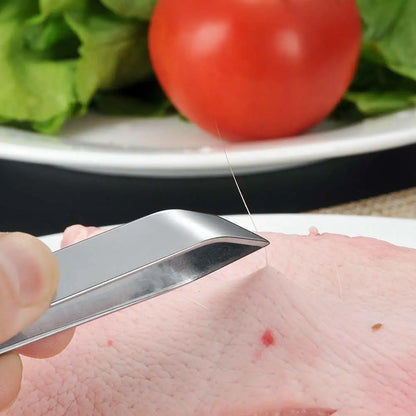 1pcs 430 Stainless Steel Fish Bone Tweezers Pincer Clip Puller Remover Tongs Fish Bone Plucking Clamp Kitchen Gadgets Tools