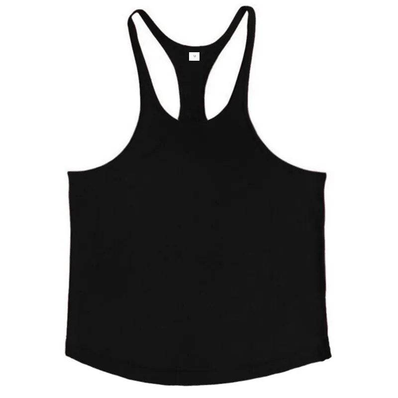 Workout Tanktop Muscle Guys Gym Clothing Bodybuilding Stringer Tank Top Men Cotton Vest Y Back Sleeveless Shirt Sports Singlets - Tamnz
