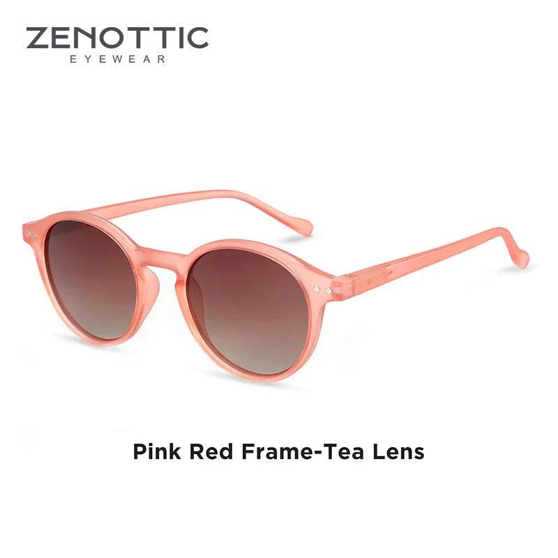 Retro Polarized Sunglasses Men Women Vintage Small Round Frame Polaroid Lens UV400 Goggles Shades - Tamnz