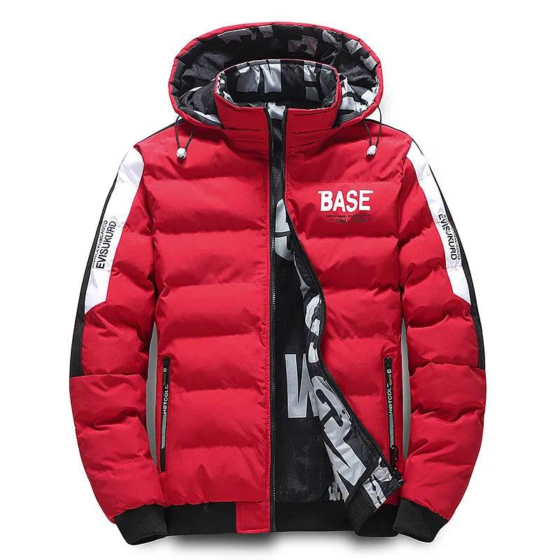 Men Autumn Winter Cotton Jacket Warm Comfortable Padded Thickened Down Jacket 2023 New Double-Sided Clothes Removable Cap M-5XL - Tamnz