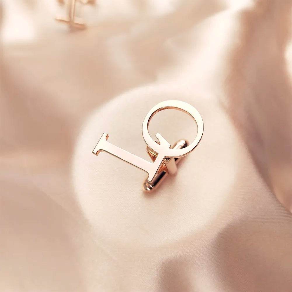 Tangula Custom Cufflinks for Groom Stainless Steel Men's Initials Cufflinks Personalized Wedding Best Man Jewelry Gift - Tamnz