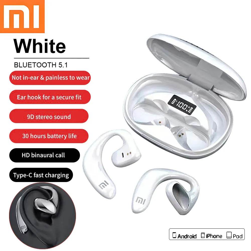 Wireless Earphones Xiaomi Mijia S900 Bluetooth Headphones Bone Conduction Sports 9D Hifi Stereo Earbuds Headset With Microphone - Tamnz