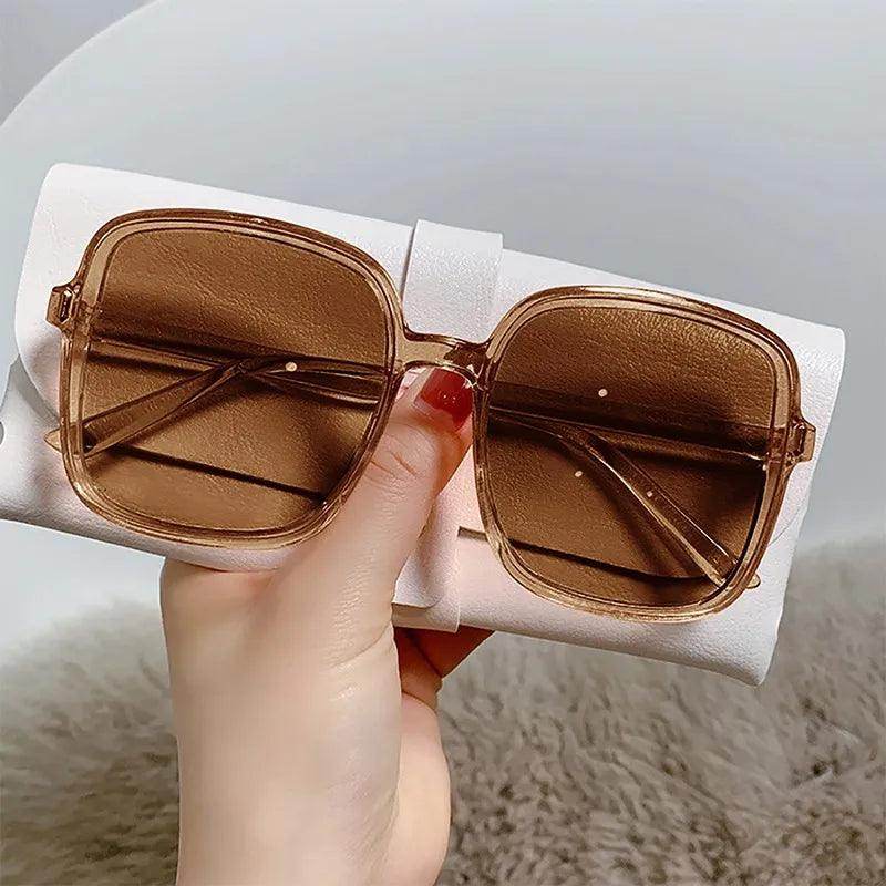Sunglasses Woman Rimless Square Sunglasses Luxury Brand Design UV400 Female Shades - Tamnz