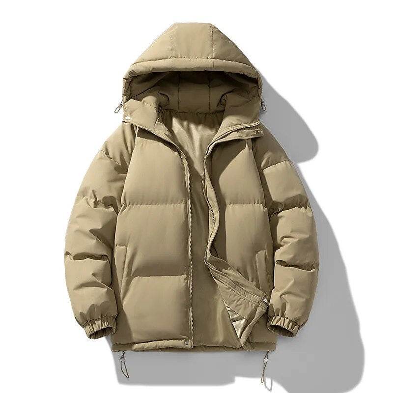 Winter Parkas Men Cotton-padded Coats Men Puffer Jackets Outdoor Hooded Coat Casual Windbreaker Thick Warm Coat Men Jacket - Tamnz