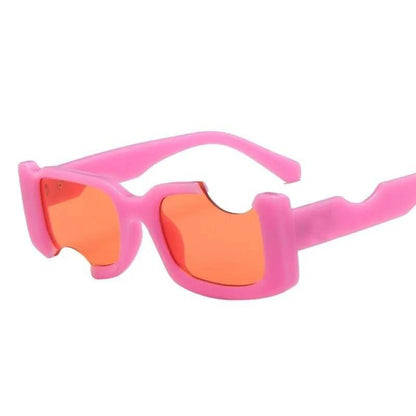 UV Protection Hip Hop Square Shades Off Notch Hole Design - Tamnz