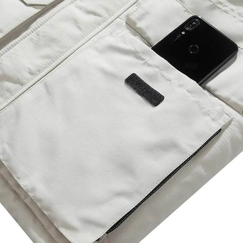 ONESTAND Men Windbreaker Big Pockets Parkas Coat Wholesale Winter Parkas Men Thicken Coat Fur Hooded Keep Warm Jacket Overcoat - Tamnz