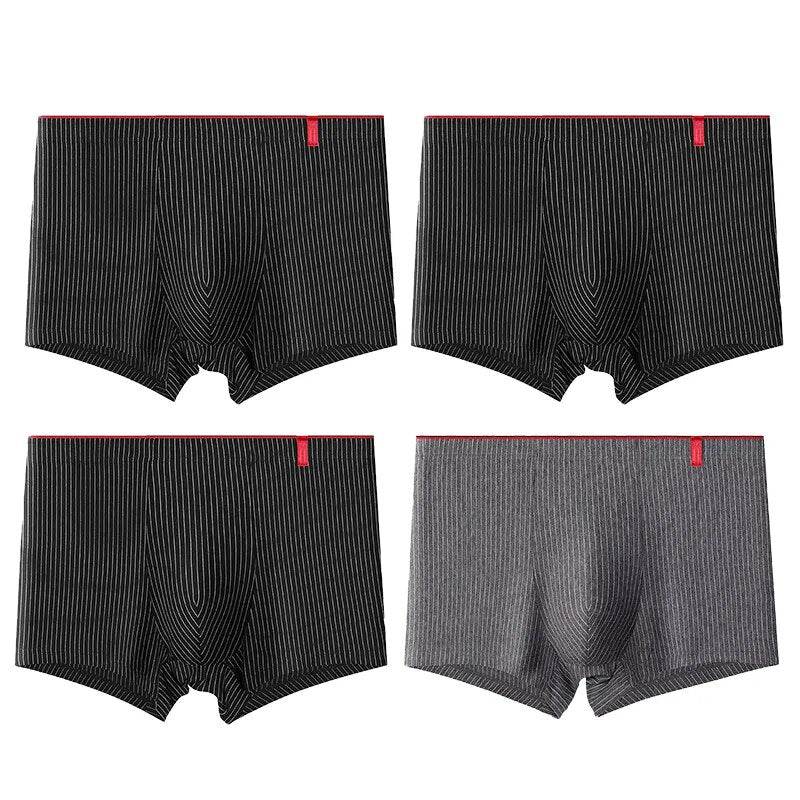 4 Pcs Boxer Men Sexy Stripe Panties Underwear Sexy Knickers for Men Underpants Shorts Fashion Under Wear Lingerie Boxers Briefs - Tamnz
