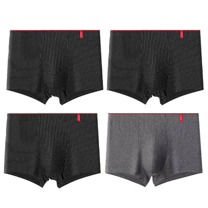 4 Pcs Boxer Men Sexy Stripe Panties Underwear Sexy Knickers for Men Underpants Shorts Fashion Under Wear Lingerie Boxers Briefs - Tamnz