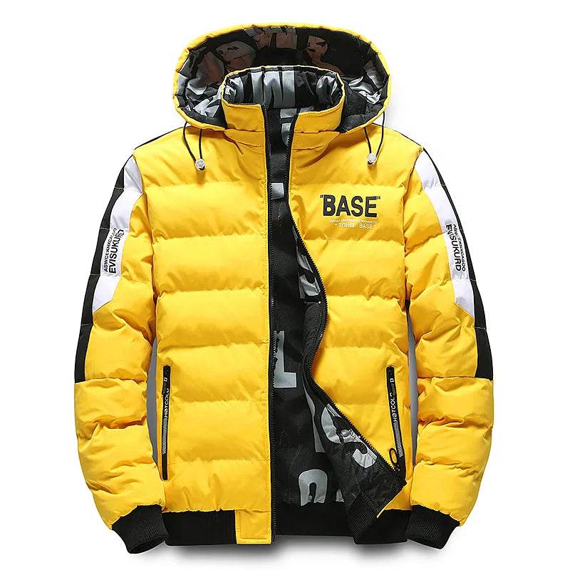 Men Autumn Winter Cotton Jacket Warm Comfortable Padded Thickened Down Jacket 2023 New Double-Sided Clothes Removable Cap M-5XL - Tamnz