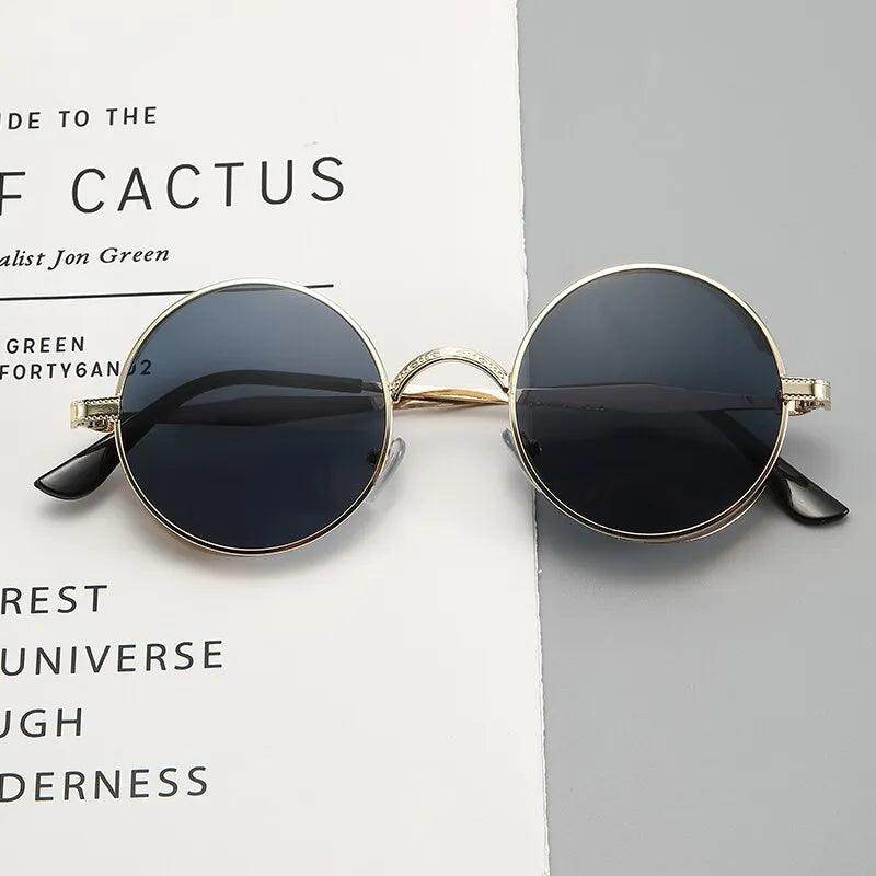 Steampunk European And American Sunglasses Round Dot Paint Personalized Men And Women - Tamnz