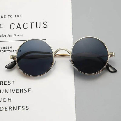 Steampunk European And American Sunglasses Round Dot Paint Personalized Men And Women - Tamnz