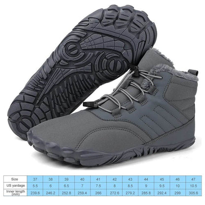 Winter Warm Running Barefoot Rubber Running Shoes Waterproof Non-Slip Breathable - Tamnz