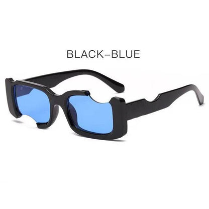 UV Protection Hip Hop Square Shades Off Notch Hole Design - Tamnz