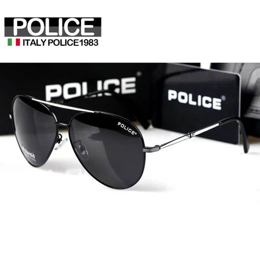 Italy Police Polarized 1983 Mirror Colours Pilot Sunglasses with UV 400 Protection Driving P8585 - Tamnz