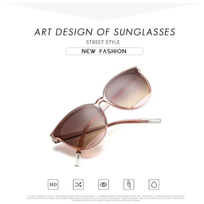 Cateye Sunglasses Women Luxury Brand Glasses Women Men Vintage Eyewear - Tamnz