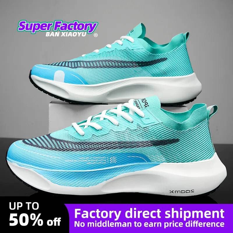 Marathon Air Cushion Men Sports Running Shoes Breathable Lightweight Women's Comfortable Athletic - Tamnz