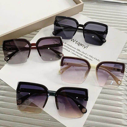 Sunglasses Woman Rimless Square Sunglasses Luxury Brand Design UV400 Female Shades - Tamnz