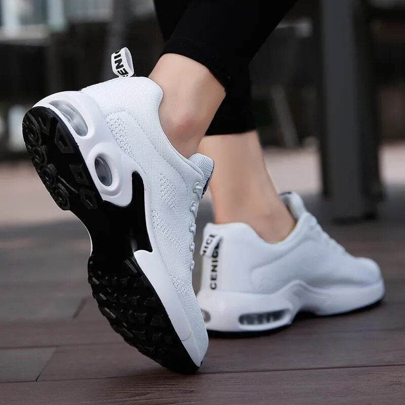 Sports Shoes For Women 2023 Spring White Breathable Casual Sneakers Summer Breathable Air Cushion Running Shoe Zapatillas Mujer - Tamnz
