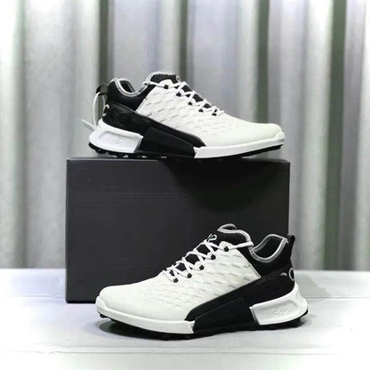New Men Golf Shoes Genuine Leather Golf Wears Shoes Anti Slip Walking Sneakers - Tamnz