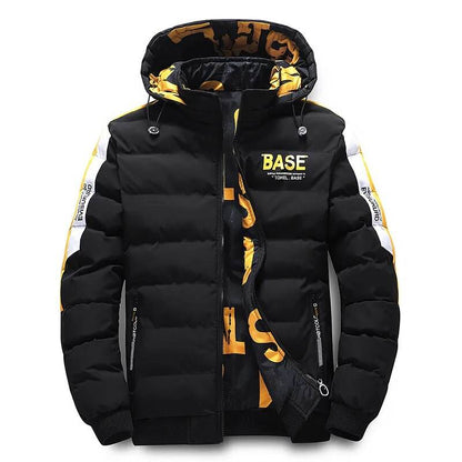 Men Autumn Winter Cotton Jacket Warm Comfortable Padded Thickened Down Jacket 2023 New Double-Sided Clothes Removable Cap M-5XL - Tamnz