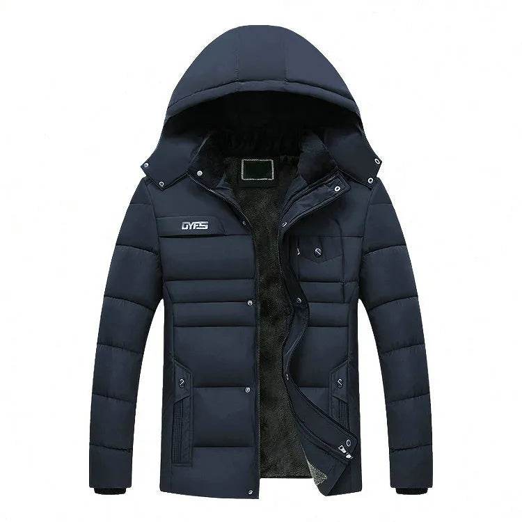 Thick Warm Winter Parka Men Fleece Hooded Men Winter Jacket Coat Military Cargo Jackets Mens Overcoat Streetwear - Tamnz
