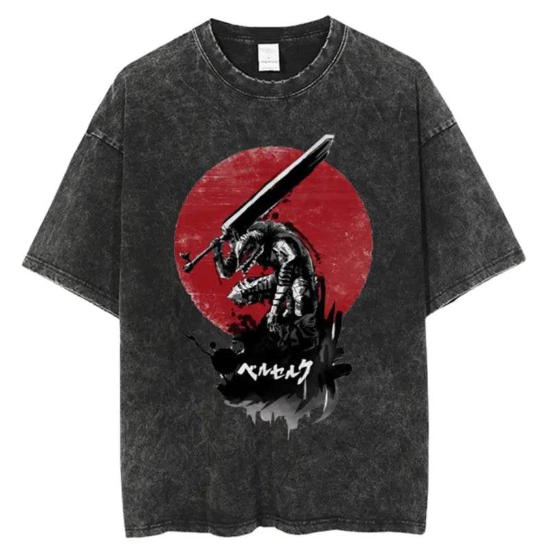 Anime Berserk Guts On Behance Graphic T Shirt for Men Clothing 3D Manga Print Harajuku Fashion Streetwear Women T-Shirt Kid Tops - Tamnz