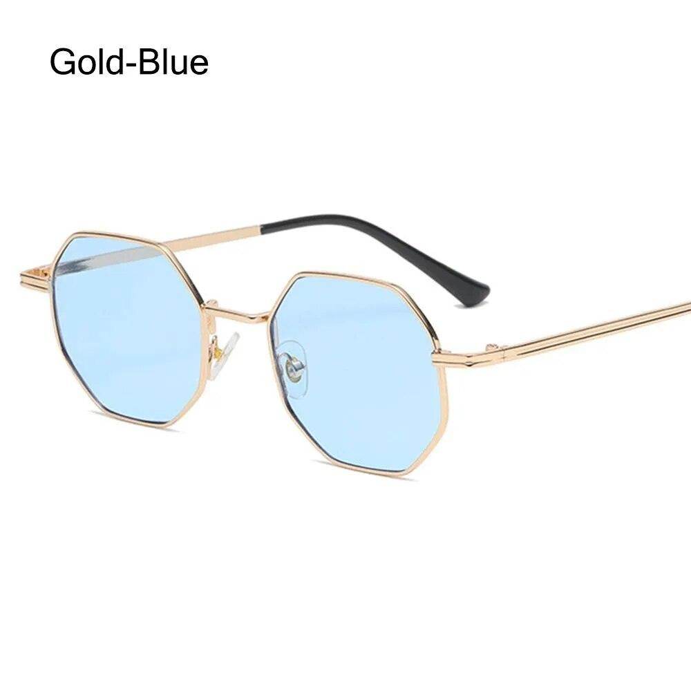 Summer UV Protection Sunglasses Fashion Polygon Sun Glasses for Women Men Trendy Classic Metal Frame - Tamnz