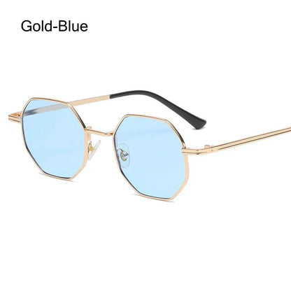 Summer UV Protection Sunglasses Fashion Polygon Sun Glasses for Women Men Trendy Classic Metal Frame - Tamnz