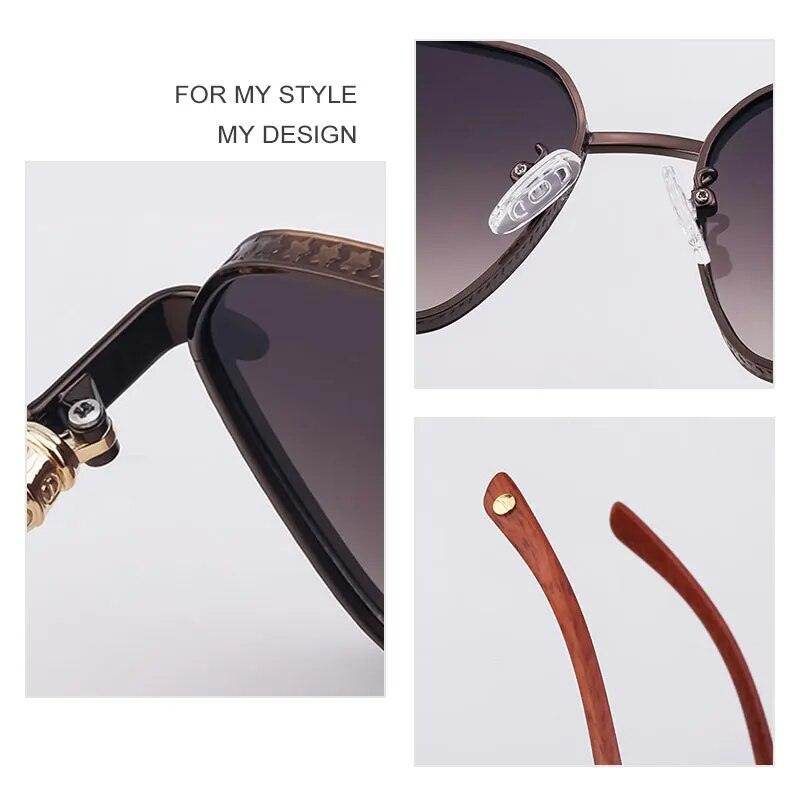 Vintage Square Sunglasses Metal Sunglasses Trendy Frame - Tamnz