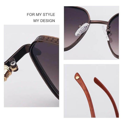 Vintage Square Sunglasses Metal Sunglasses Trendy Frame - Tamnz
