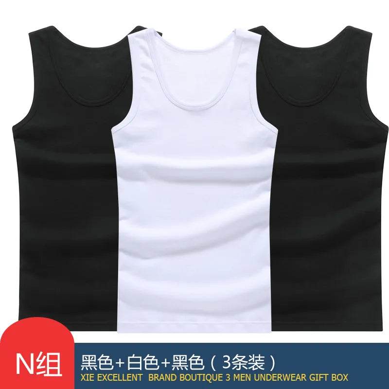 Tank Top Solid Muscle Vest Undershirts O-neck Gymclothing Tees Whorl Tops - Tamnz