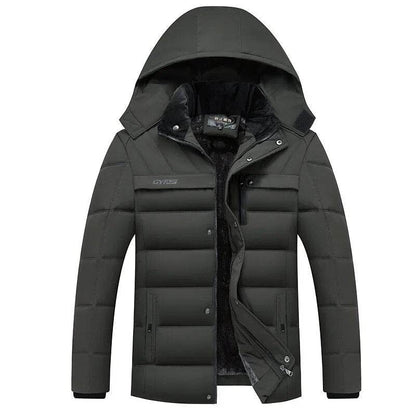 Thick Warm Winter Parka Men Fleece Hooded Men Winter Jacket Coat Military Cargo Jackets Mens Overcoat Streetwear - Tamnz