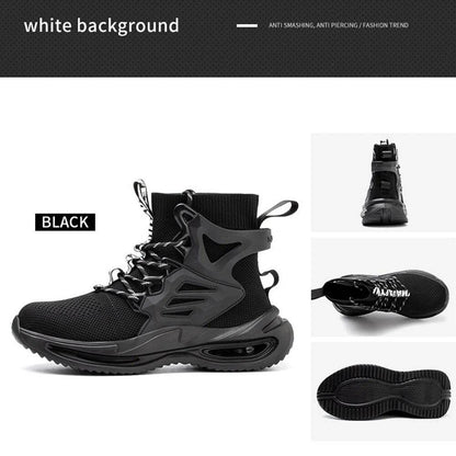 Light Breathable Sneaker For Men Steel Toe Safety Shoes Puncture-Proof Male Boots Work Botas Hombre - Tamnz