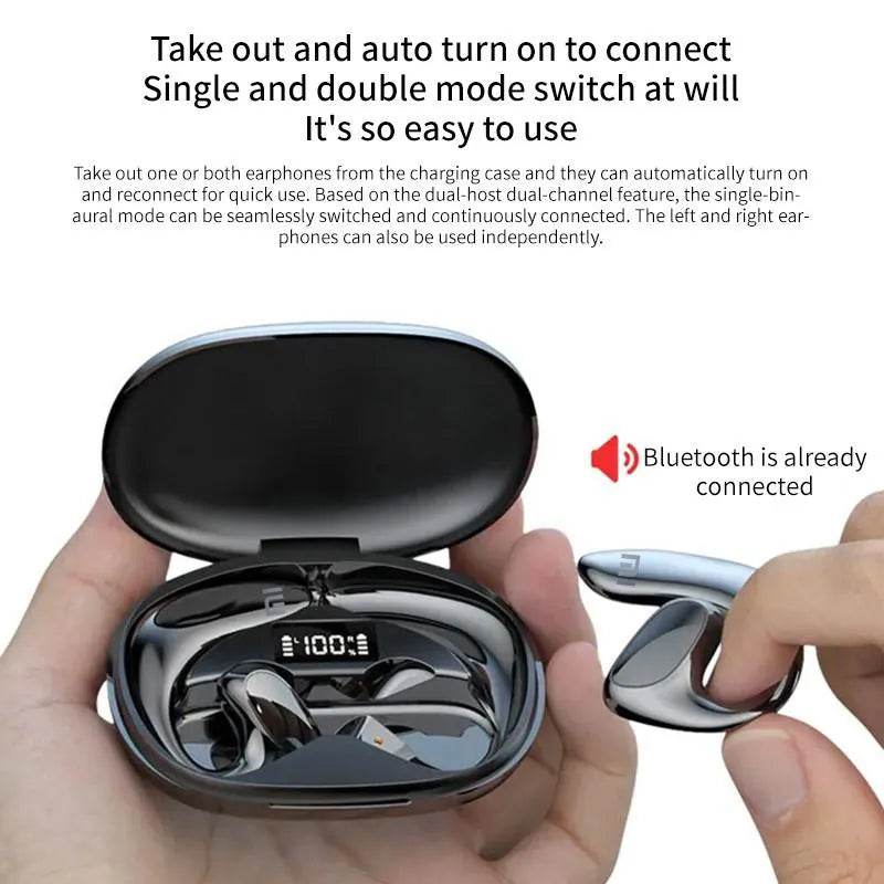 Wireless Earphones Xiaomi Mijia S900 Bluetooth Headphones Bone Conduction Sports 9D Hifi Stereo Earbuds Headset With Microphone - Tamnz