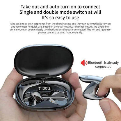 Wireless Earphones Xiaomi Mijia S900 Bluetooth Headphones Bone Conduction Sports 9D Hifi Stereo Earbuds Headset With Microphone - Tamnz