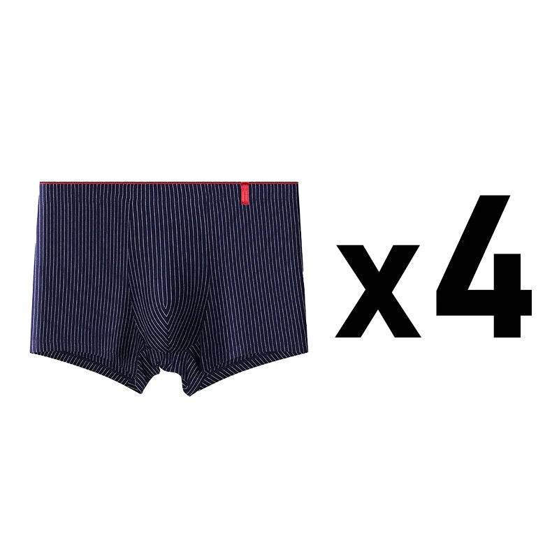 4 Pcs Boxer Men Sexy Stripe Panties Underwear Sexy Knickers for Men Underpants Shorts Fashion Under Wear Lingerie Boxers Briefs - Tamnz