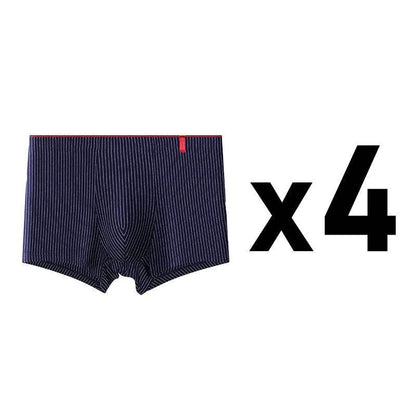 4 Pcs Boxer Men Sexy Stripe Panties Underwear Sexy Knickers for Men Underpants Shorts Fashion Under Wear Lingerie Boxers Briefs - Tamnz