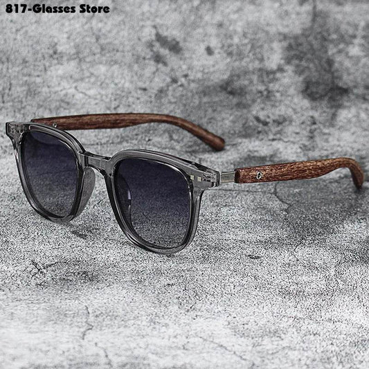 Retro Wood Grain Polarized UV Protection - Tamnz