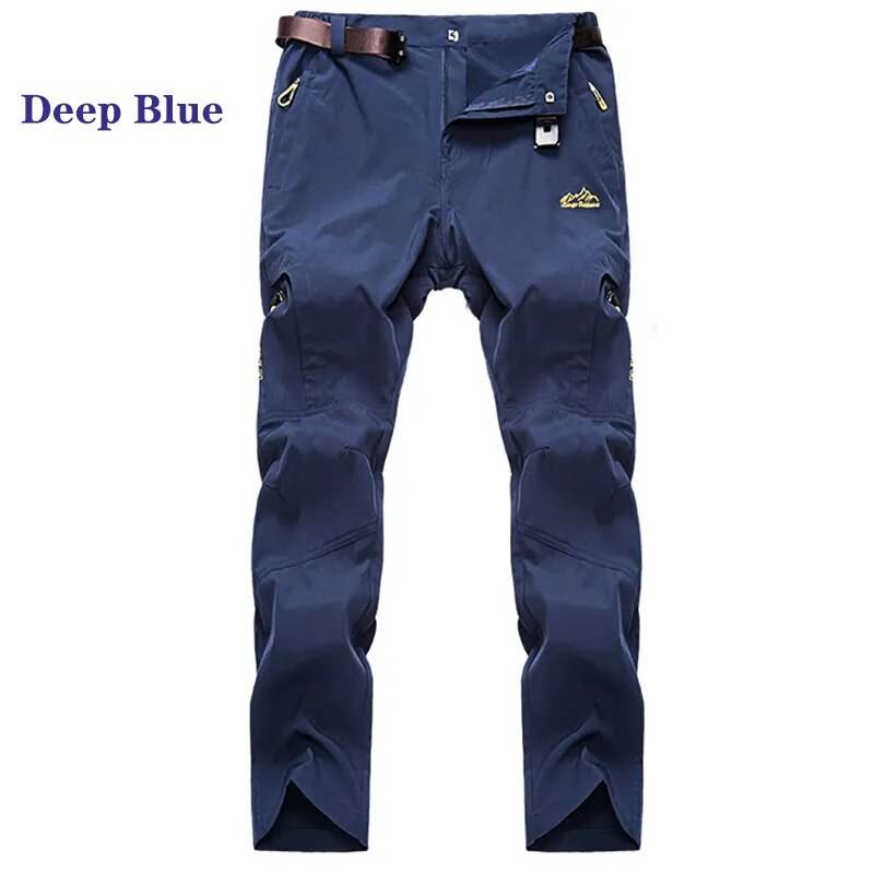 5XL Men's Outdoor Hiking Pants With Belt Quick-drying Waterproof Multi-pocket Light Tactical Utility Fishing Travel Cargo Pants - Tamnz