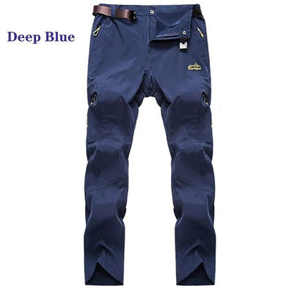 5XL Men's Outdoor Hiking Pants With Belt Quick-drying Waterproof Multi-pocket Light Tactical Utility Fishing Travel Cargo Pants - Tamnz