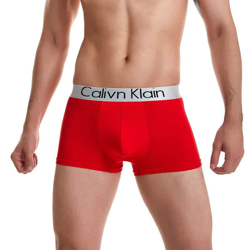 Fashion Letter Printing Boxershorts Breathable Ice Silk Men's Underwear 3D Pouch Shorts Underpants Seamless Male Boxer Pants - Tamnz