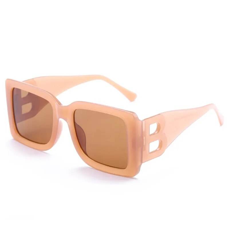 Oversized The Letter B Square Luxury Trend Sunglasses Women Men Retro Rectangle Sunglasses Gafas De Sol - Tamnz