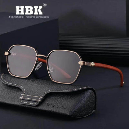 Vintage Square Sunglasses Metal Sunglasses Trendy Frame - Tamnz