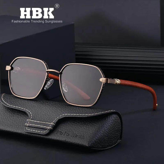 Vintage Square Sunglasses Metal Sunglasses Trendy Frame - Tamnz